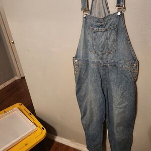 Gap cropped overalls